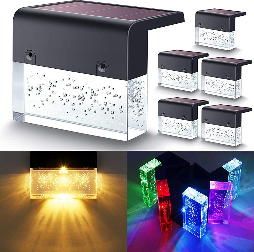 Solar RGB LED Step & Fence Light | Waterproof | Color Changing | Outdoor Deck Stair Light — Prime Trend Market