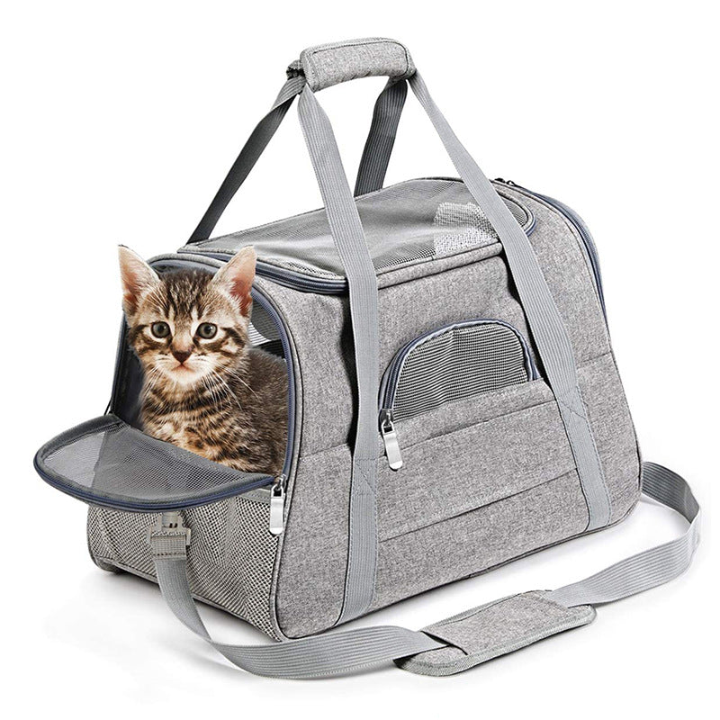 Luxury Breathable Foldable Pet Carrier Bag – Soft-Sided Travel Handbag for Cats & Dogs — Prime Trend Market