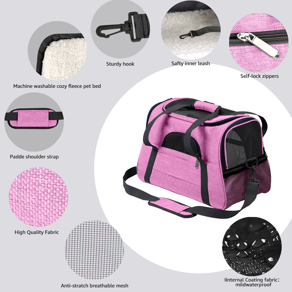 Luxury Breathable Foldable Pet Carrier Bag – Soft-Sided Travel Handbag for Cats & Dogs — Prime Trend Market