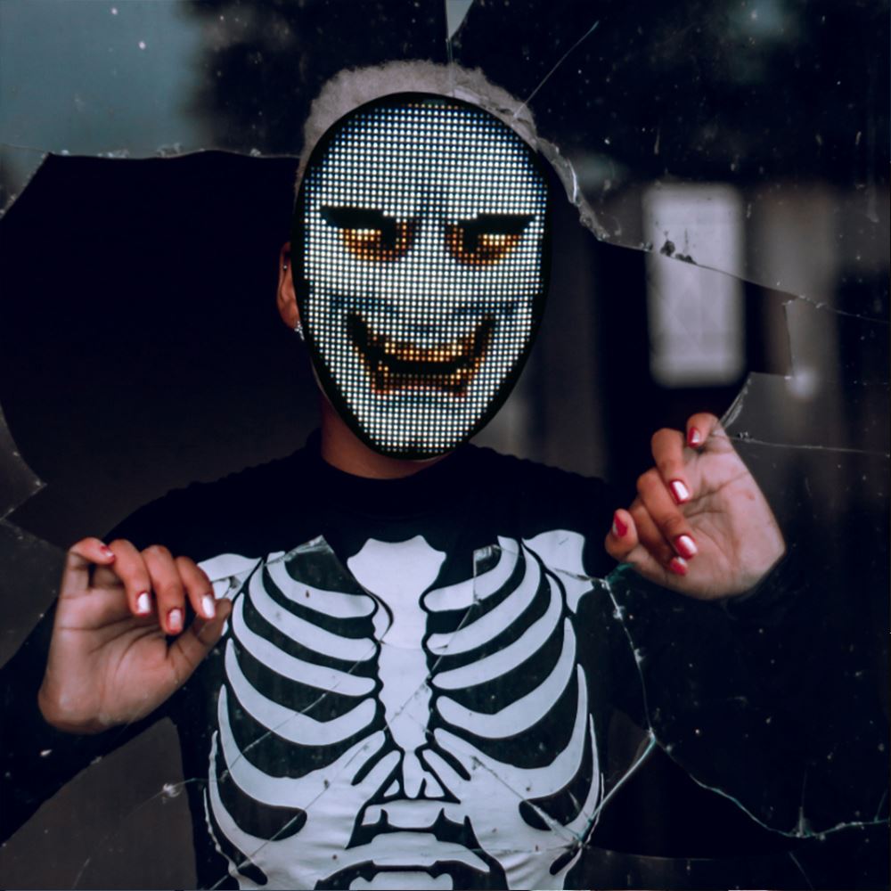 APP-Controlled LED Face-Changing Glowing Mask | Music Reactive DIY Party Mask — Prime Trend Market