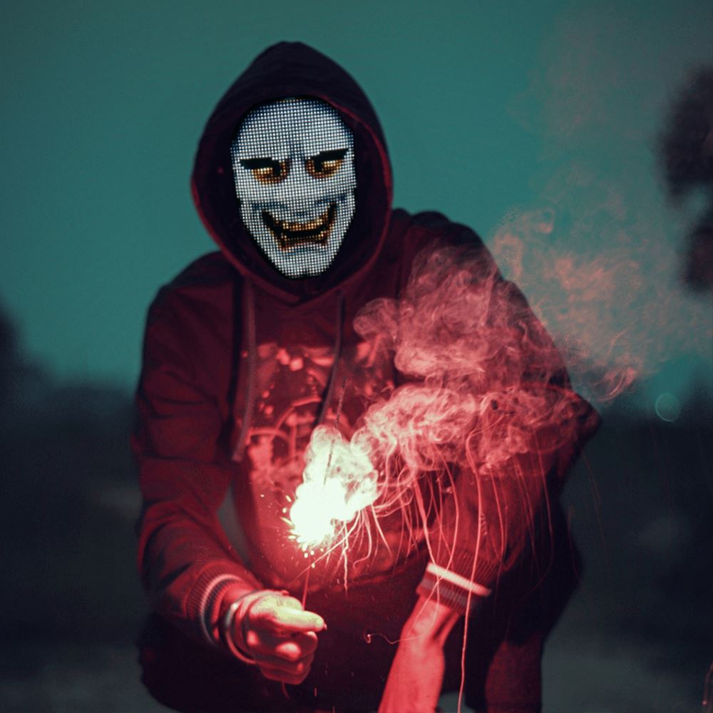 APP-Controlled LED Face-Changing Glowing Mask | Music Reactive DIY Party Mask — Prime Trend Market
