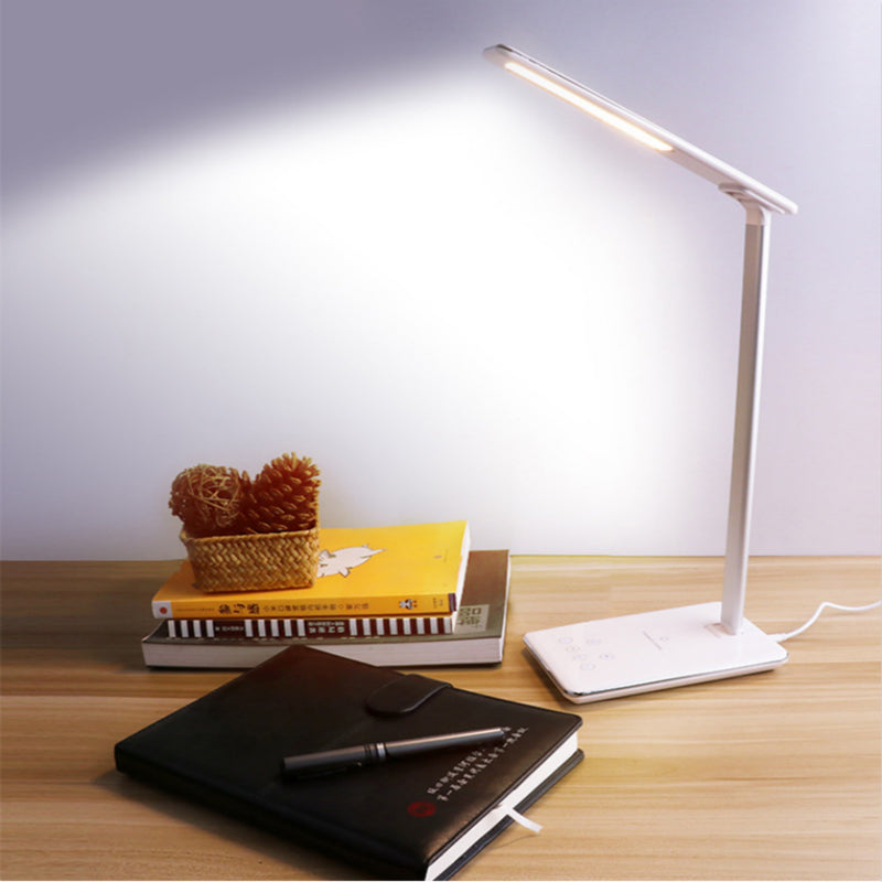 2-in-1 LED Desk Lamp & Wireless Charger | Foldable Touch Dimmer Bedside Light — Prime Trend Market