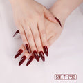 Long Almond Press-On Nails — Solid Color Salon Nails | 12 Styles — Prime Trend Market