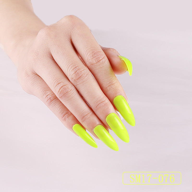 Long Almond Press-On Nails — Solid Color Salon Nails | 12 Styles — Prime Trend Market