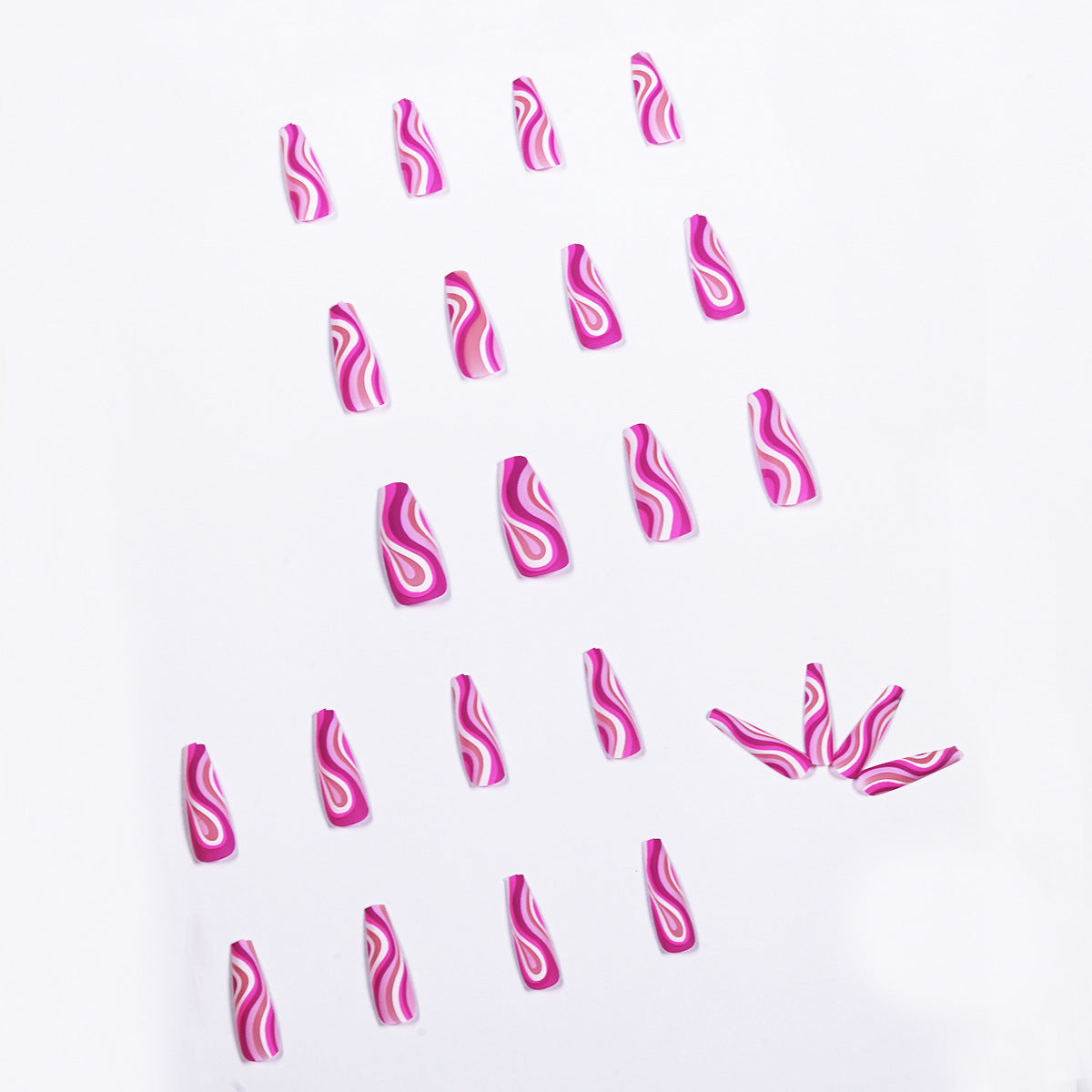 Rose Red Artistic Press-On Nails — Detachable Wearable Fake Nails | 24pcs + Glue — Prime Trend Market