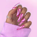 Rose Red Artistic Press-On Nails — Detachable Wearable Fake Nails | 24pcs + Glue — Prime Trend Market