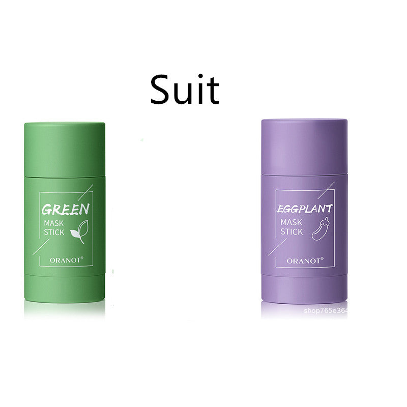 Green Tea & Eggplant Solid Mud Mask — Deep Cleansing, Oil Control & Moisturizing — Prime Trend Market