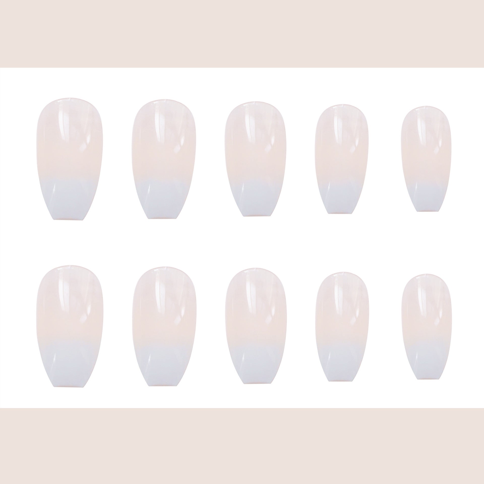 Pearl White Gradient Press-On Nails — Ballet Ombre Wearable Fake Nails — Prime Trend Market