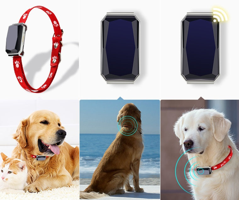 BeidouTrack GPS Pet Collar – Military-Grade Satellite Positioning with 500mAh Battery | Black & Red — Prime Trend Market
