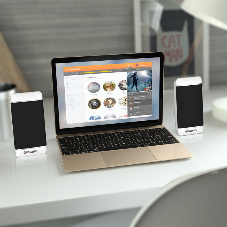 Laptop Speakers — USB Powered, 5W Stereo Sound, Plug & Play, 2 Colors — Prime Trend Market
