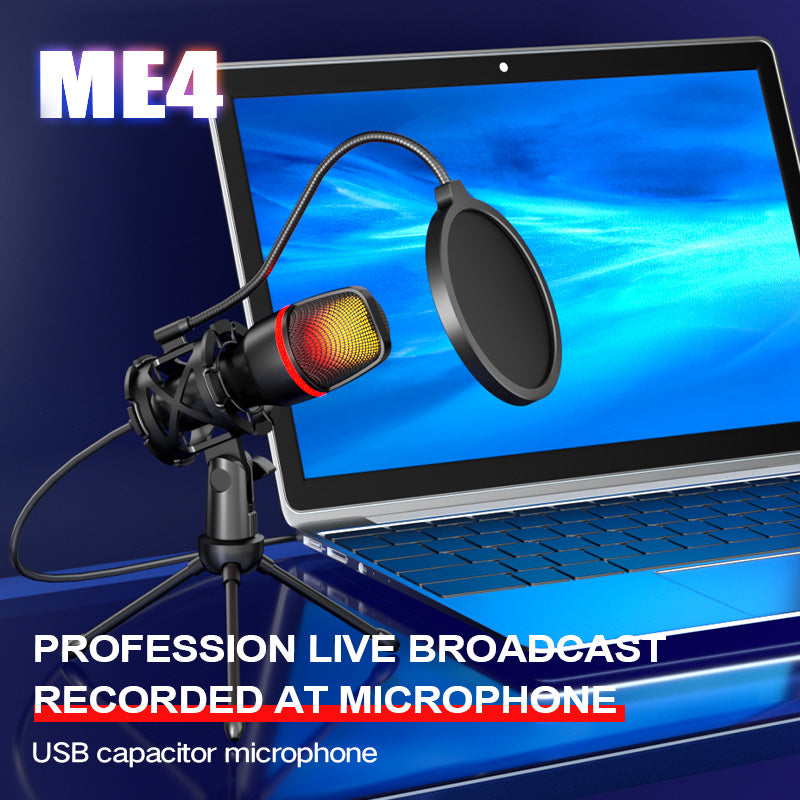 USB Microphone For Gaming & Podcast — RGB LED Desktop Mic with Stand — Prime Trend Market