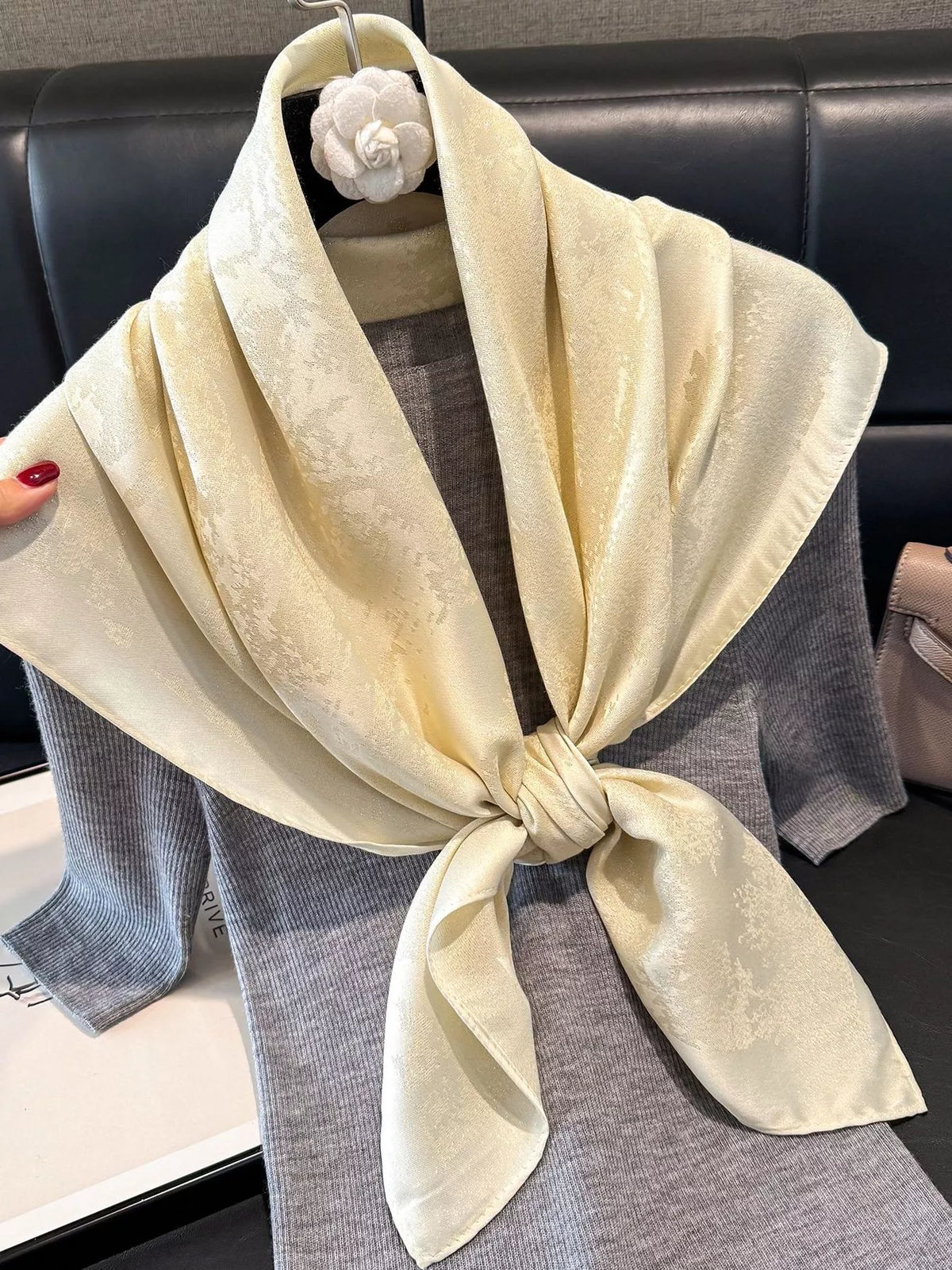 Lightweight Satin-Look Square Scarf
