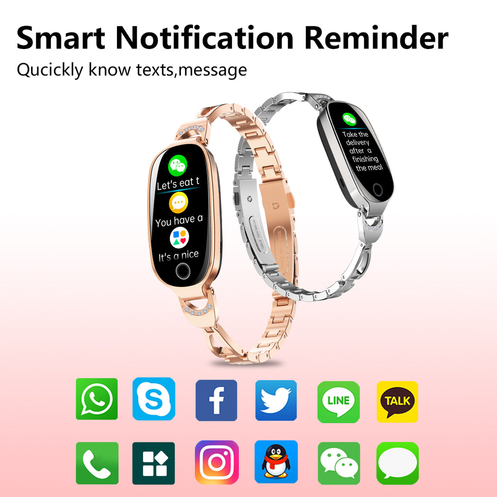 Luxury Women's Bling Smartwatch — Menstrual Cycle, Heart Rate, Remote Photography & More — Prime Trend Market