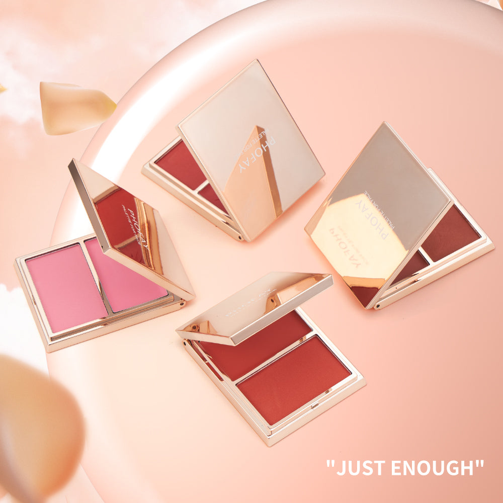 Double-Take Cream & Powder Blush Duo — Smooth, Weightless & Buildable | 6 Shades + Sets — Prime Trend Market