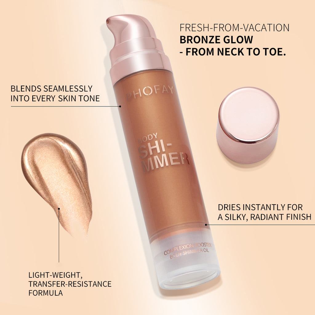 PHOFAY Body Shimmer Oil — Lightweight Liquid Shimmer for Glowing Skin — Prime Trend Market