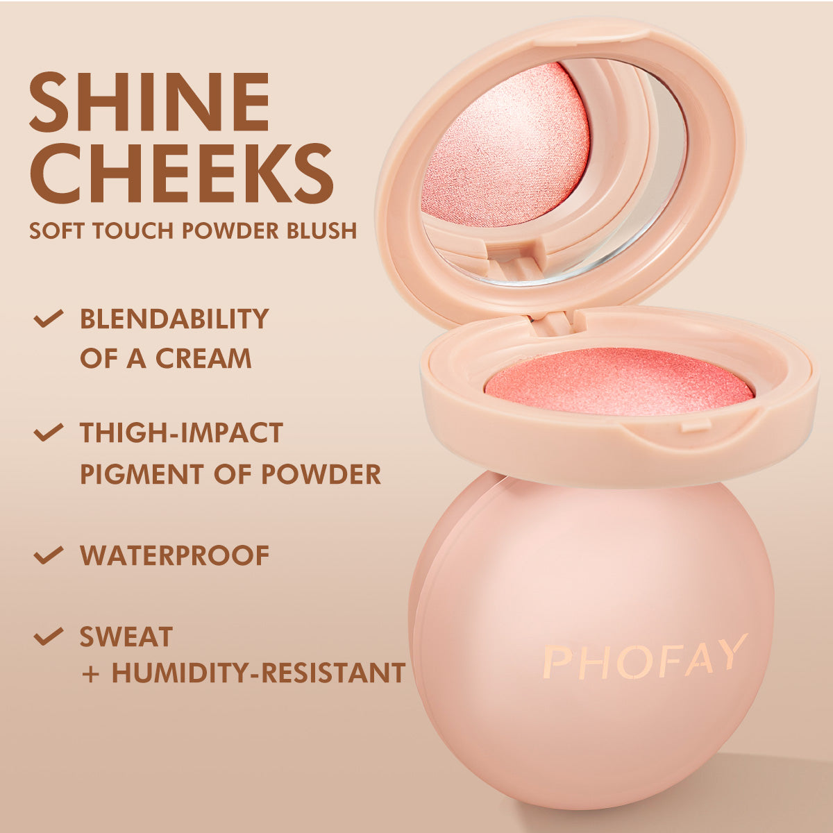 PHOFAY Luminous Powder Blush — Silky Glow for Cheeks — Prime Trend Market