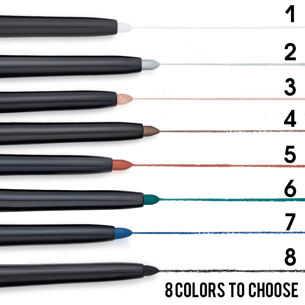 Waterproof Colorful Eyeliner Set — 8 Vivid Shades, Matte Finish — Prime Trend Market