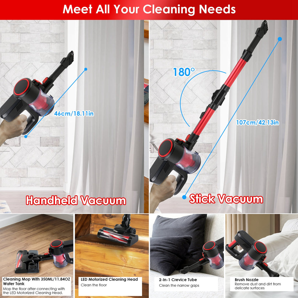 VacuElite™ Cordless 4-in-1 Stick Vacuum & Mop — 12000Pa, LED Light, 180° Foldable, 30-Min Runtime — Eliza & Tuan