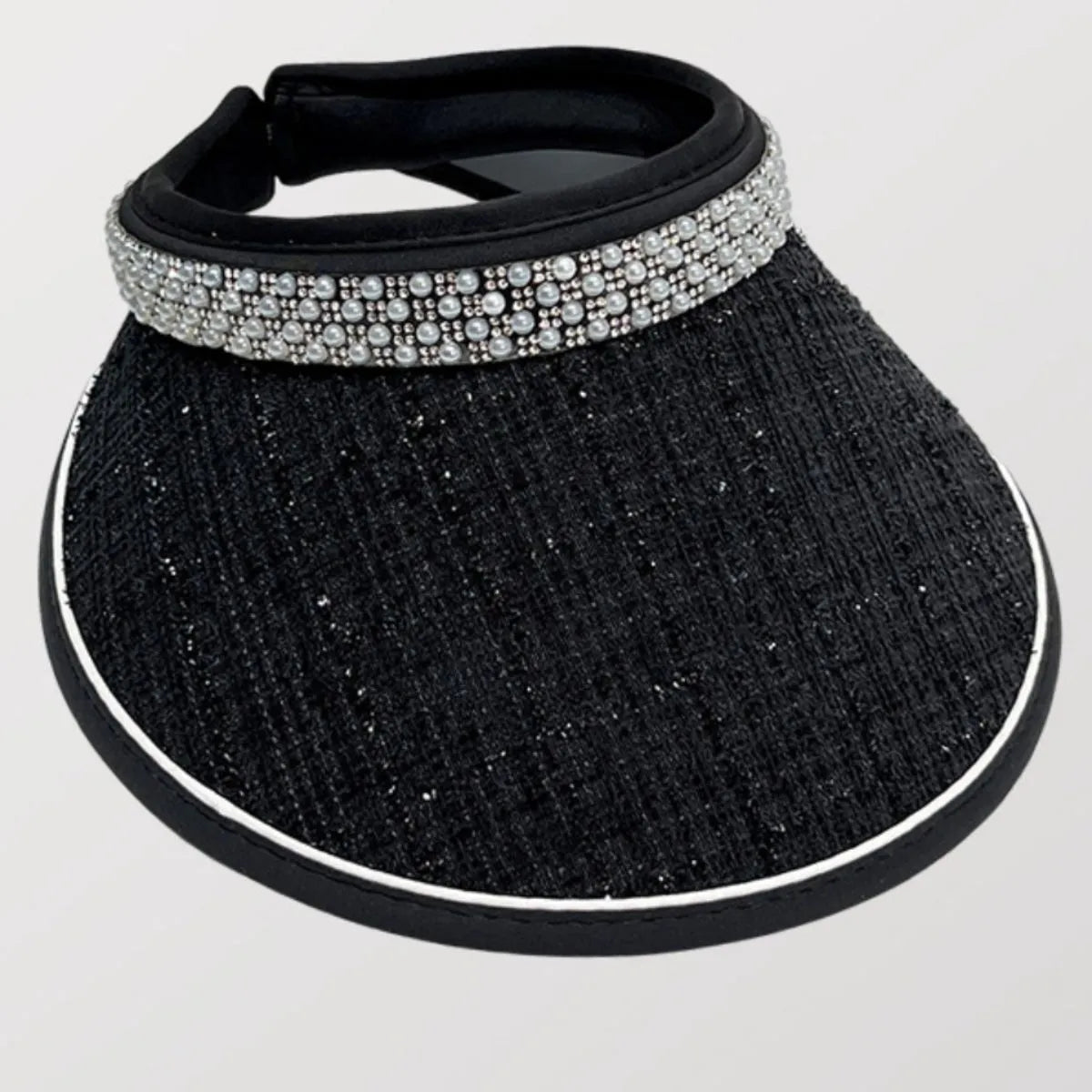Pearl-Detail Sun Visor