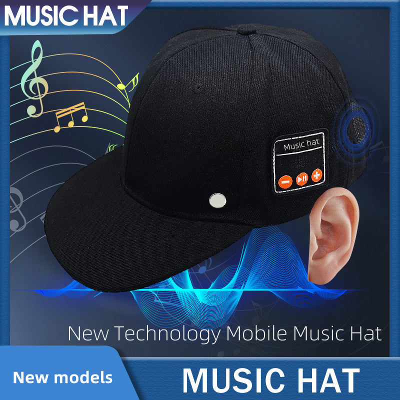 Bluetooth Music Hat | Wireless Speaker Cap | Built-In Stereo Sound | Black & Light Gray — Prime Trend Market