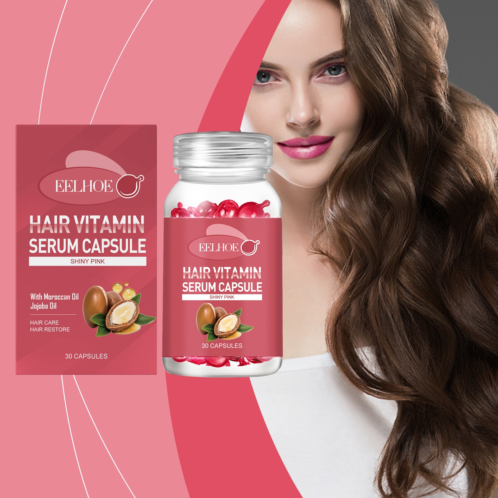 EELHOE Hair Oil Care Capsules — Frizz Control, Split End Repair & Shine Boost Hair Treatment — Prime Trend Market