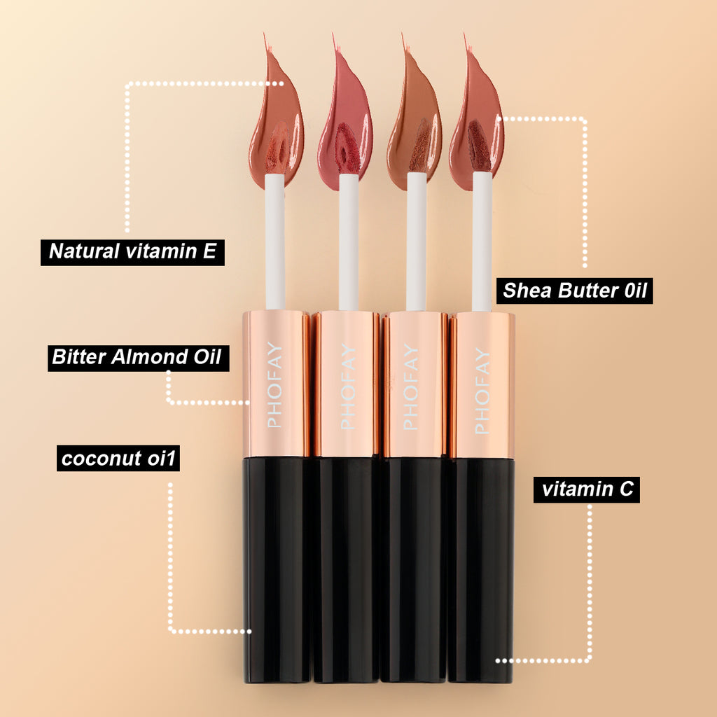 Double Head Non-Stick Lip Gloss — Long-Lasting Color & Glossy Finish | 9 Shades — Prime Trend Market