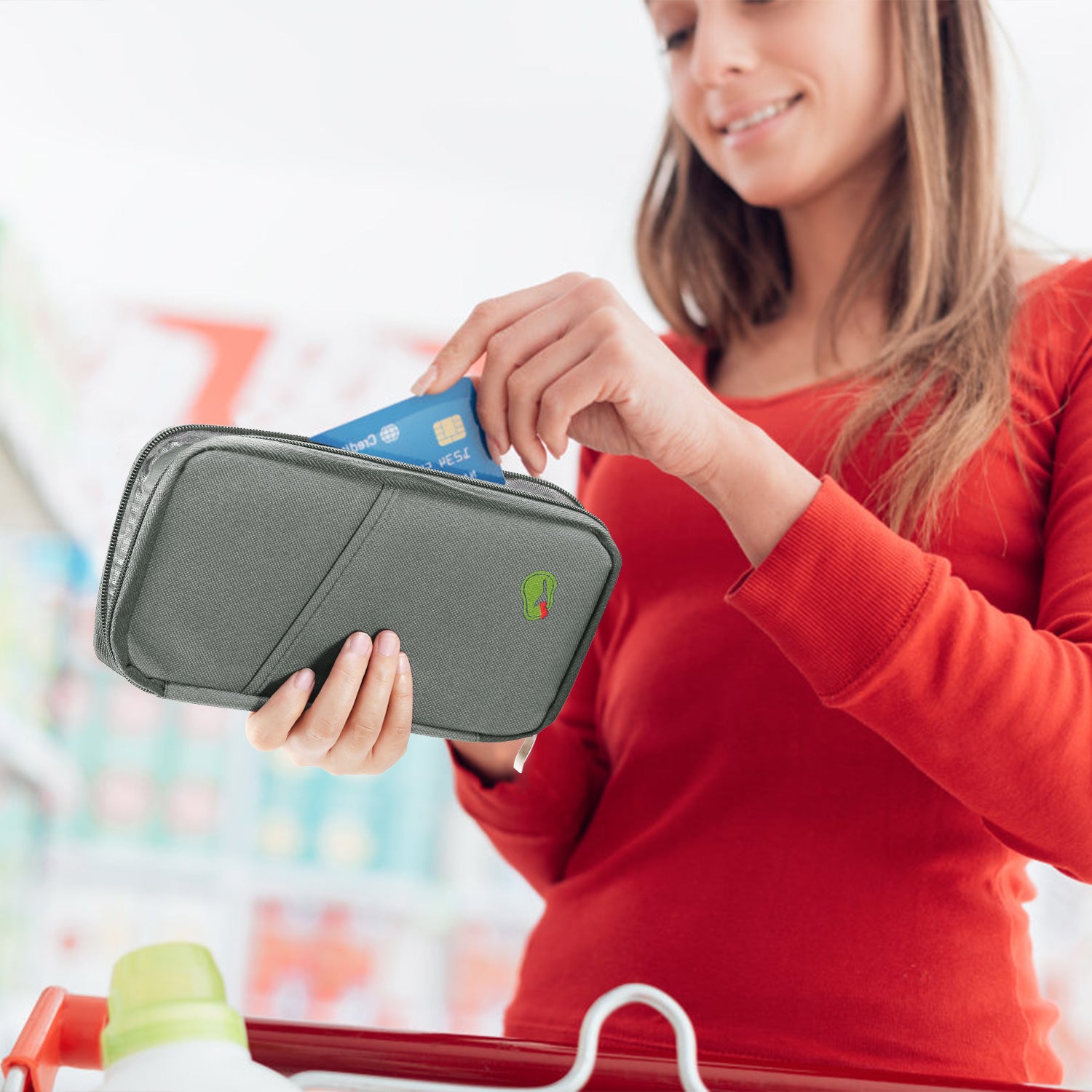 Travel Passport Wallet | 12-Cell Zipper Organizer | Water-Repellent | Card, ID & Phone Holder — Prime Trend Market