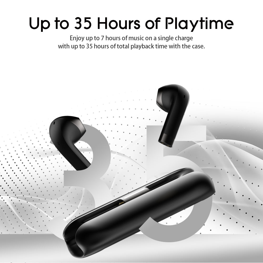 Wireless Bluetooth Earbuds | Mini In-Ear Sports Headset | Noise Cancellation | Silver & Black — Prime Trend Market