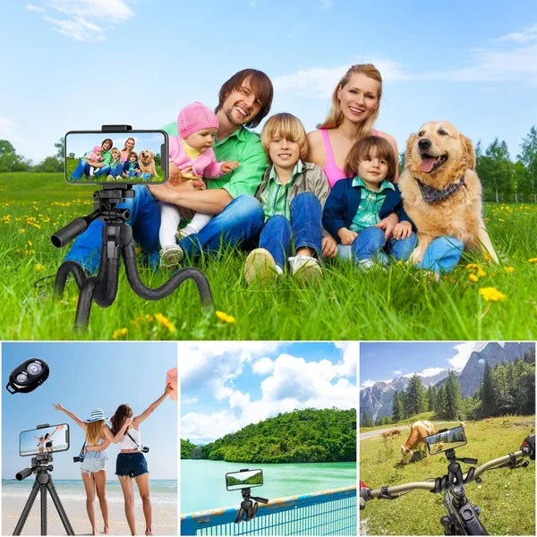 Portable Phone & Camera Tripod Stand | 360° Adjustable | Wireless Remote | Universal Mount — Prime Trend Market