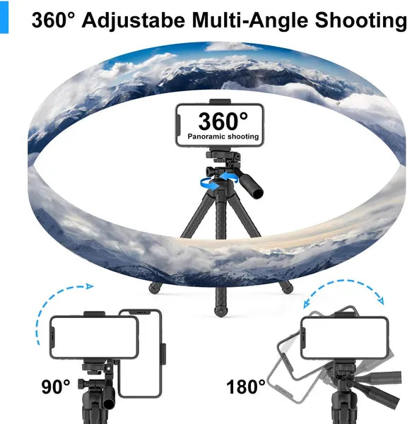 Portable Phone & Camera Tripod Stand | 360° Adjustable | Wireless Remote | Universal Mount — Prime Trend Market