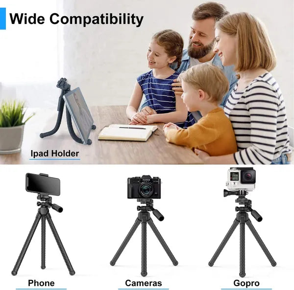 Portable Phone & Camera Tripod Stand | 360° Adjustable | Wireless Remote | Universal Mount — Prime Trend Market