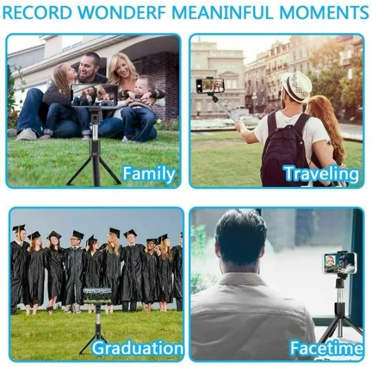 4-in-1 Selfie Stick Tripod with Remote | Desktop Phone Stand | Content Creator Essential — Prime Trend Market