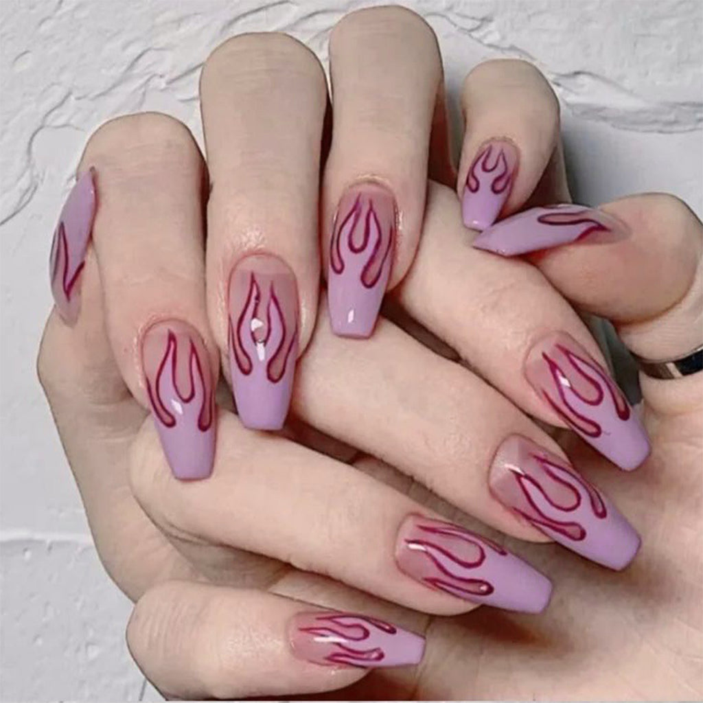 Soft Finish Wearable Press-On Nails — 5 Colors | Blue, Pink, Purple & More — Prime Trend Market