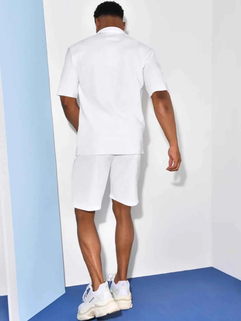 Men’s Button-Up Shirt & Shorts Set