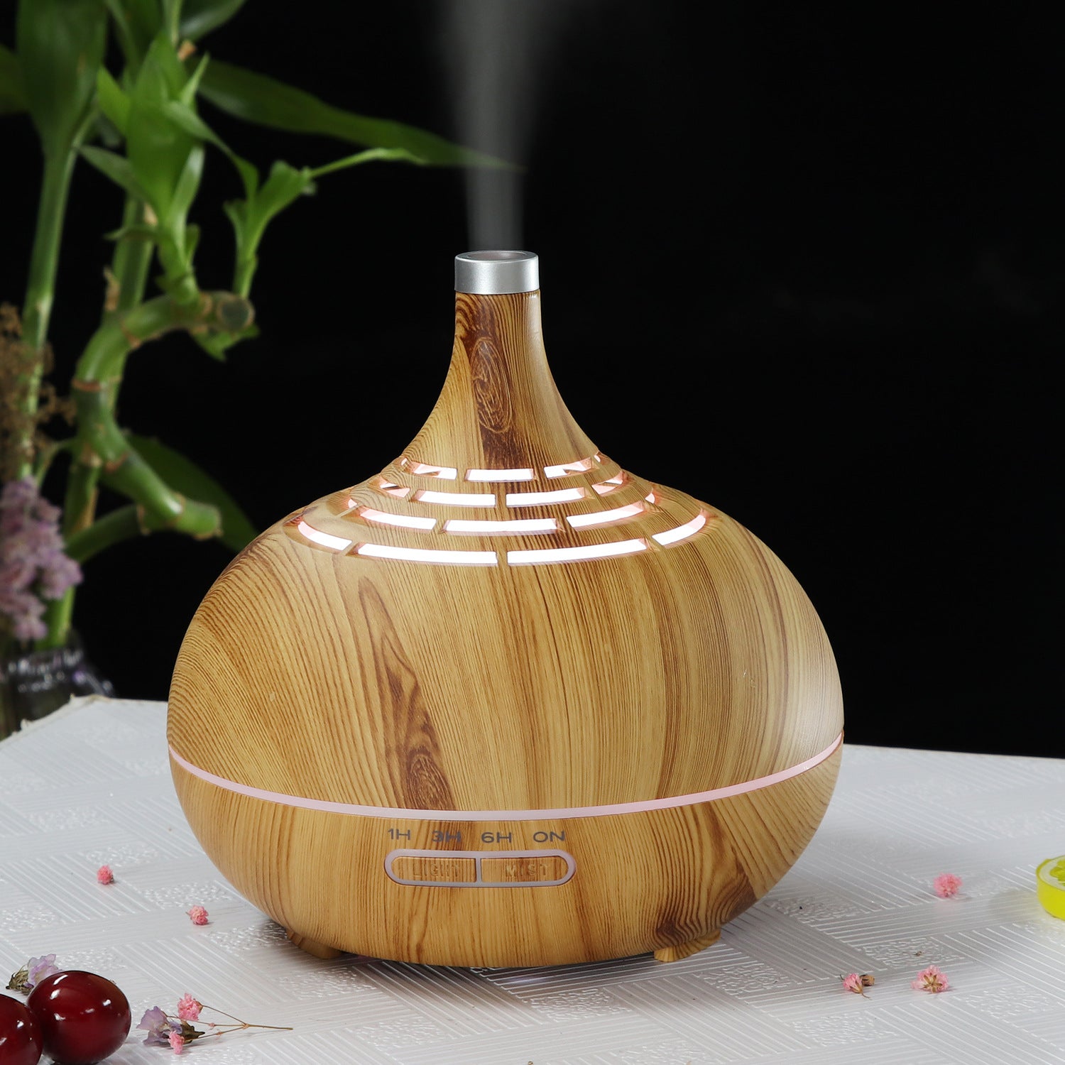 Luxury Wood Grain Ultrasonic Aroma Diffuser — Japandi Home Scent Decor — Prime Trend Market