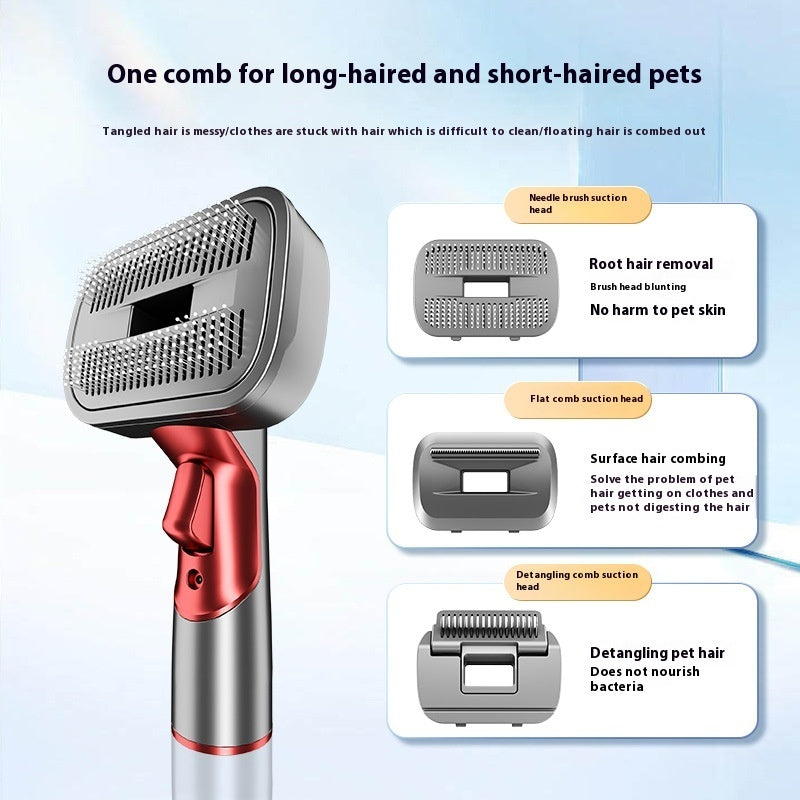 Luxury Professional Pet Hair Suction Grooming Kit — 5-Suit Shaver & Comb Set for Dogs & Cats — Prime Trend Market