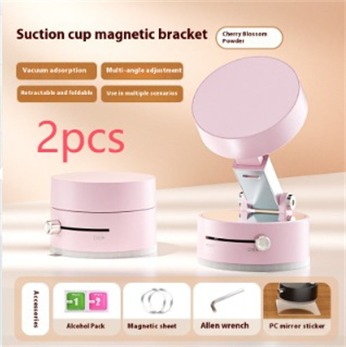 Magnetic Vacuum Car Phone Holder | 360° Adjustable | Foldable Suction Cup | Hands-Free Navigation — Eliza & Tuan