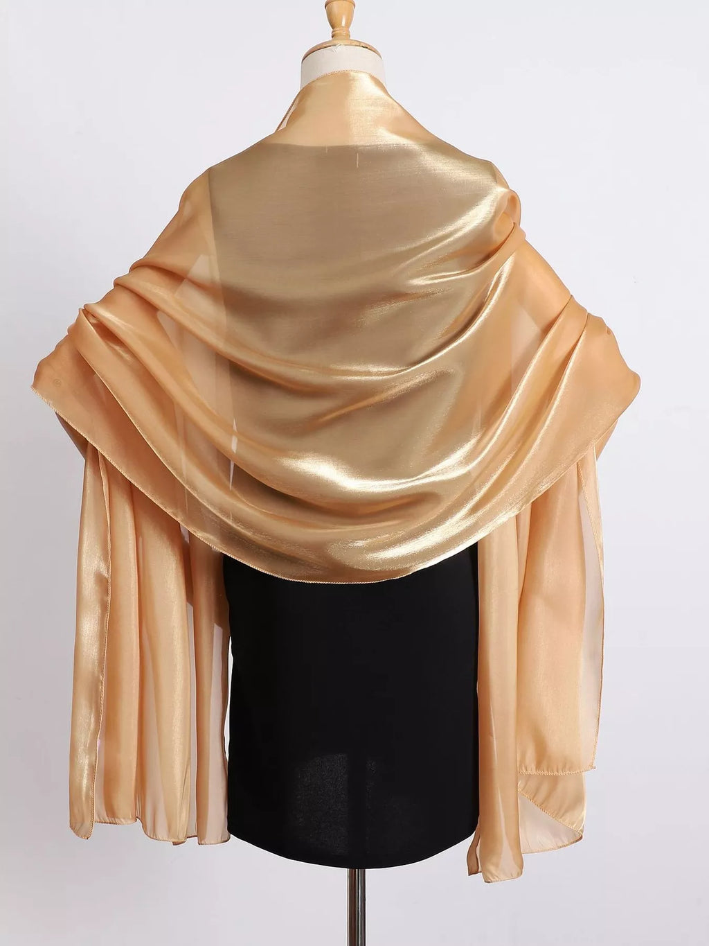 Solid-Color Polyester Organza Scarf