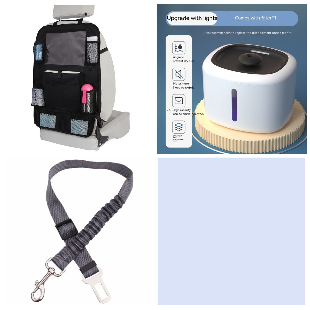 Luxury Smart Pet Water Fountain — Auto-Circulation, LED Light, 7 Colors & 4 Styles — Prime Trend Market