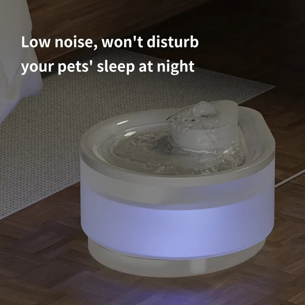 Luxury Quiet Circulating Pet Water Fountain — USB Smart, 2500ML, Night Light & Visible Scale — Prime Trend Market