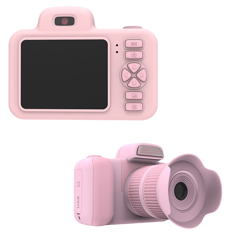 KidShot™ Mini HD Camera — Children's Digital DSLR-Style Cam in Black, Pink & Sky Blue — Prime Trend Market