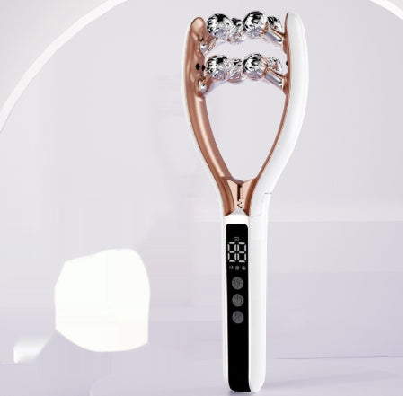 V-Roller EMS Red & Blue Dual-Wave Face Lifting & Slimming Device — Micro Current Tightening Beauty Tool — Eliza & Tuan