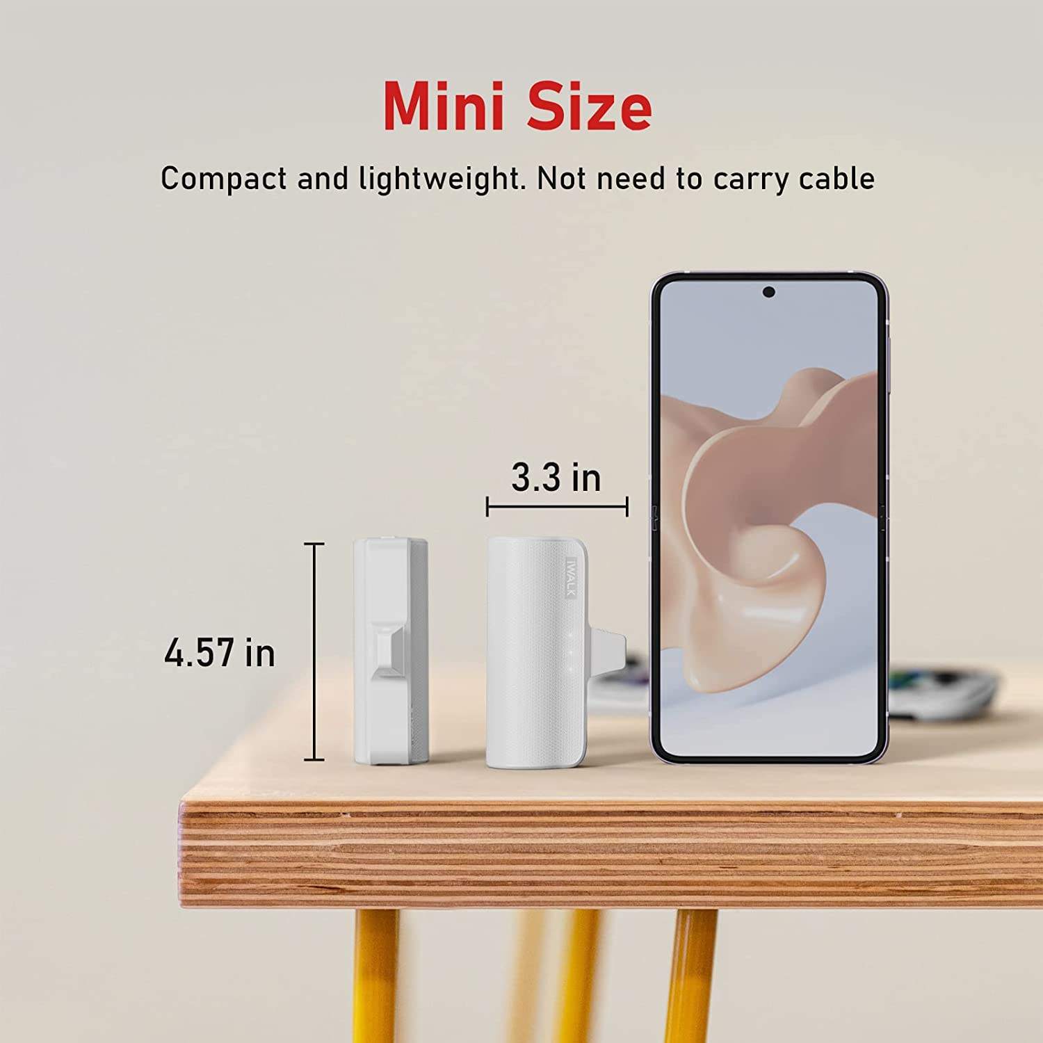 Mini Lipstick Power Bank 3350mAh — Built-in Type-C Plug | Fast Charging Pocket Charger — Prime Trend Market