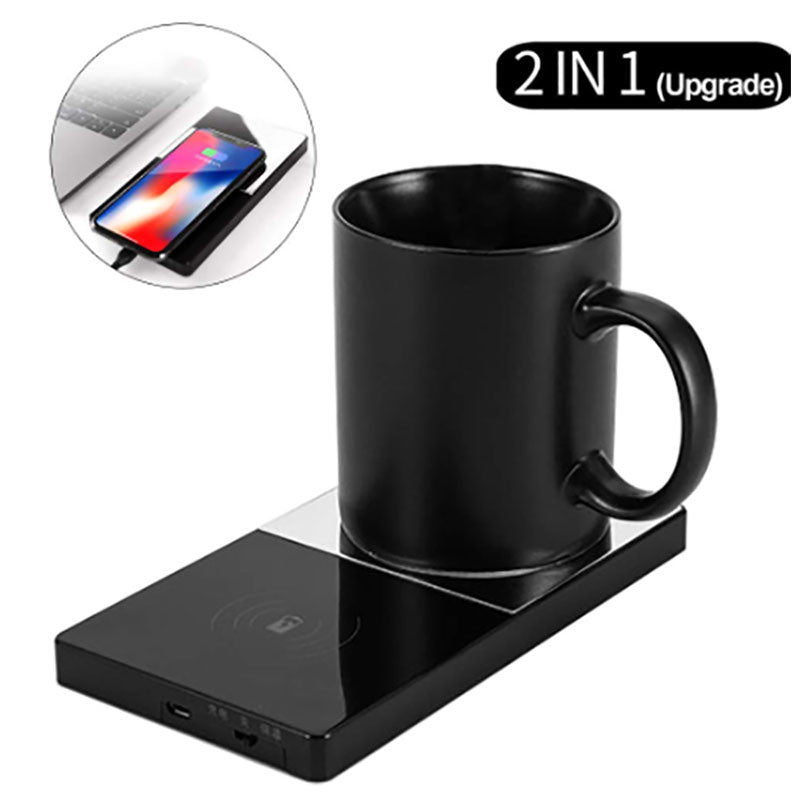 2-in-1 Smart Mug Warmer & Wireless Charger | Keep Your Coffee Hot All Day — Prime Trend Market