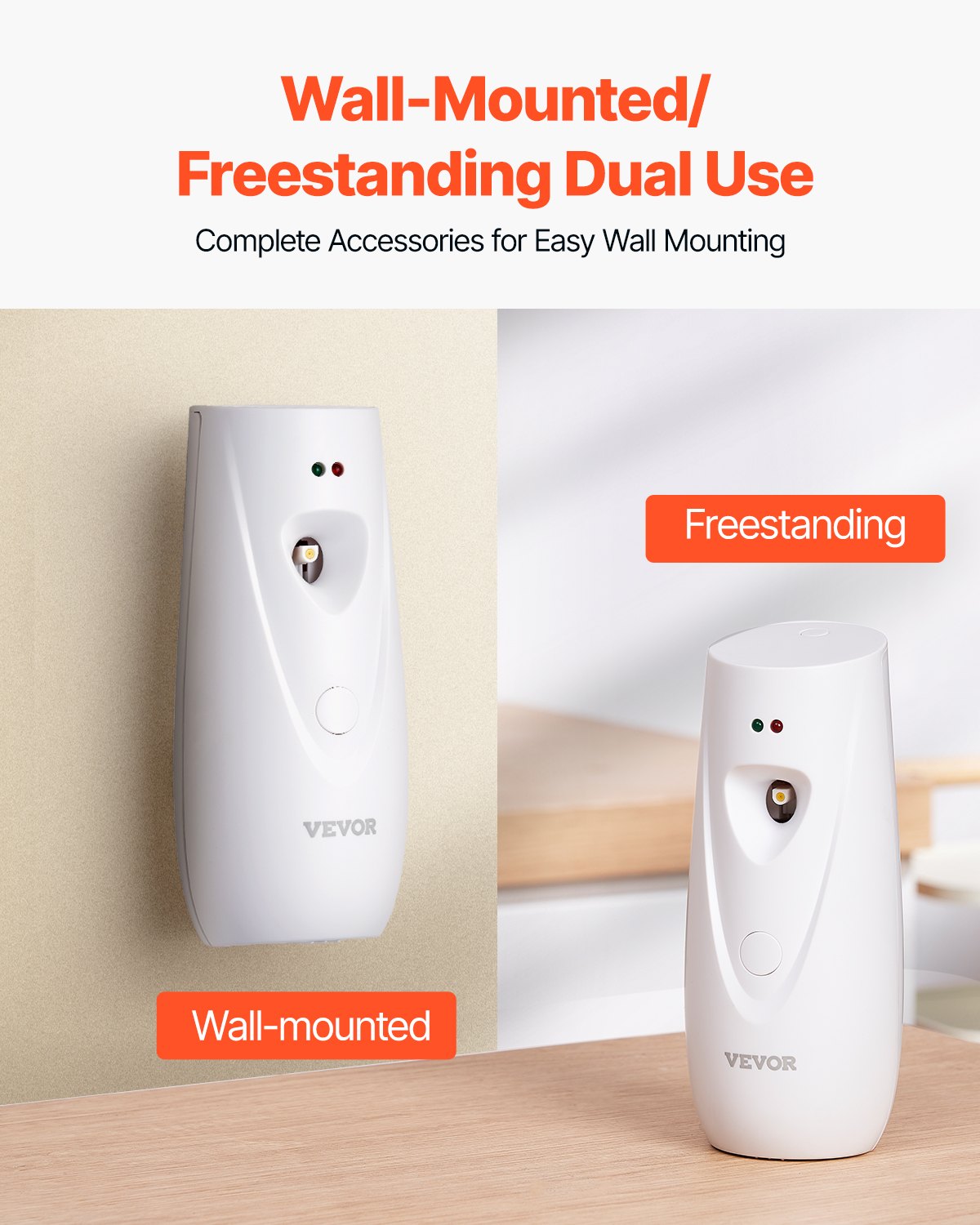 Automatic Air Freshener Spray Dispenser 2-Pack — Wall Mounted or Free Standing | Battery Operated | Home, Bathroom, Office & Hotel — Prime Trend Market