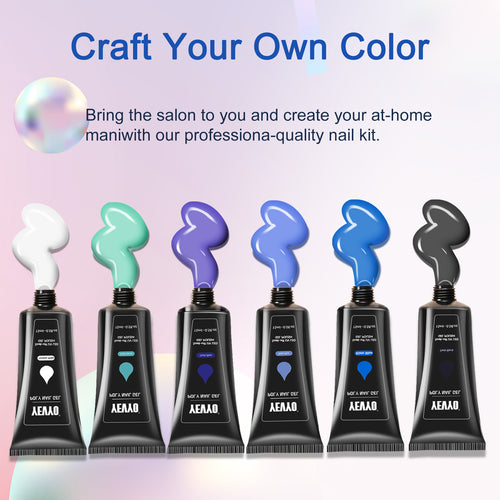 6-Color Polygel Nail Kit – UV Lamp, Slip Solution, Base & Top Coat, Tools Included — Prime Trend Market