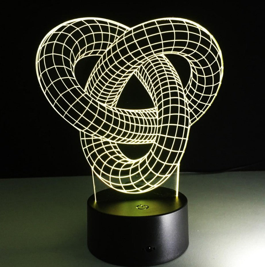 3D Optical Illusion LED Lamp — Holographic Knot Night Light, Remote & Touch Control — Prime Trend Market