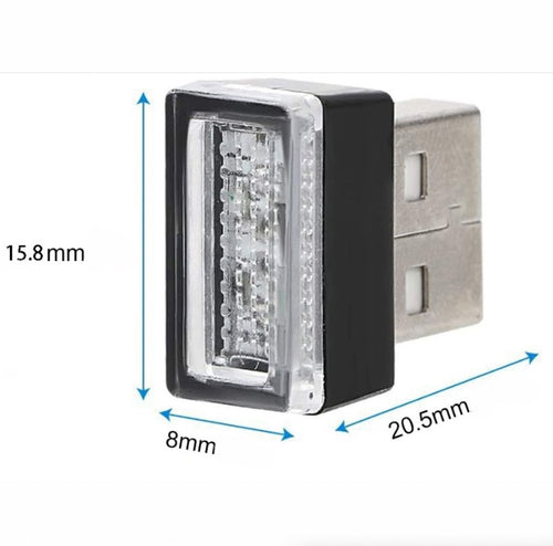 3Pcs Mini Blue LED USB Car Interior Atmosphere Light – Neon Ambient Glow — Prime Trend Market