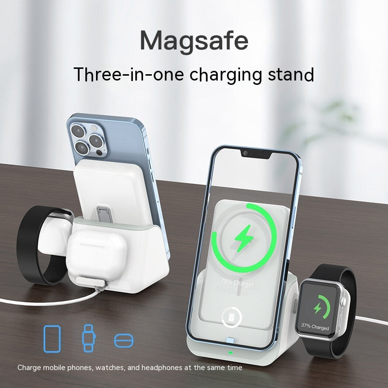 3-in-1 Magnetic Wireless Power Bank 10000mAh — Charge Phone, Watch & Earbuds — Prime Trend Market