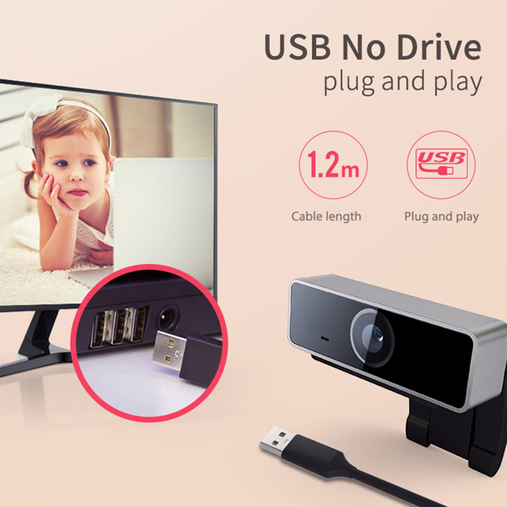 FHD 1080P Webcam with Microphone — USB Plug & Play for Streaming, Video Calls & Conferencing — Prime Trend Market